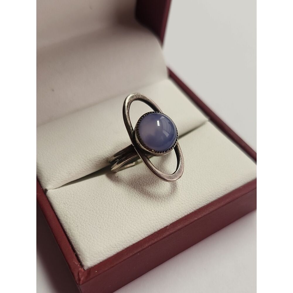 Lavender Cabochon Ring in Sterling Silver Size 5